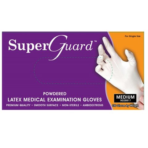 Rękawice lateksowe "L" (100szt) SuperGuard