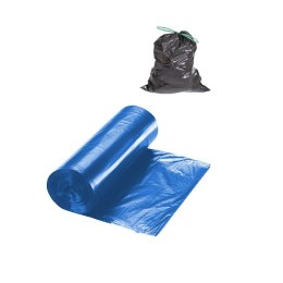 Worki na śmieci SIPEKO 60L. niebieski (10szt) z taśmą