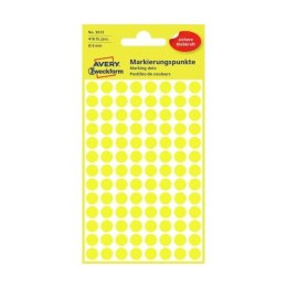 Etykiety Avery kropki fi8/416szt żółte 1430291