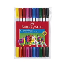 Flamastry FABER-CASTELL dwustronne 10 kolorów
