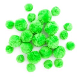 Pompony akrylowe mix zielone (24szt.)