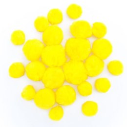 Pompony akrylowe mix żółte (24szt.)