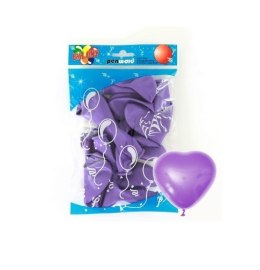 Balony Serca fioletowe 10szt