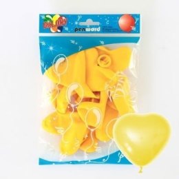 Balony Serca żółte 10szt