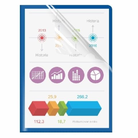 Obwoluta A4 L niebieska Biurfol