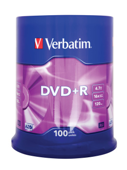 DVD+R VERBATIM 4,7GBx16 Advanced AZO Cake 100