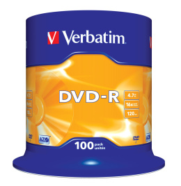 DVD-R VERBATIM 4,7GBx16 Advanced AZO Cake 100